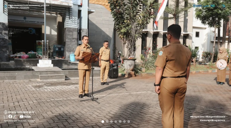 Foto: APEL PAGI DINAS PMD LAMONGAN, KADIS PMD APRESIASI SUKSESNYA PROGRAM PENINGKATAN MANAJEMEN APARATUR DESA