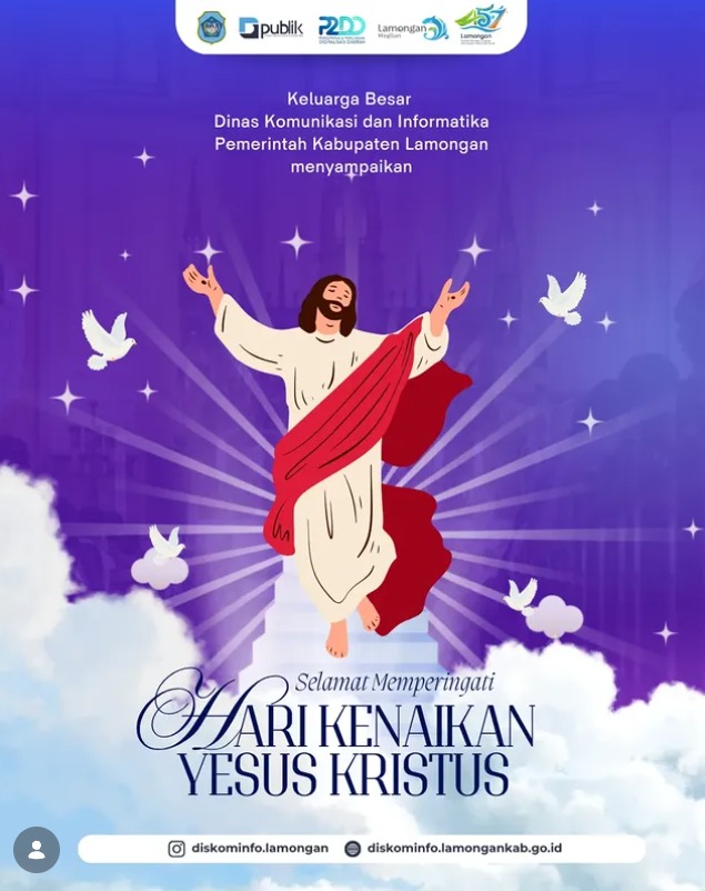 Foto: PEMKAB LAMONGAN MENGUCAPKAN SELAMAT HARI KENAIKAN YESUS KRISTUS