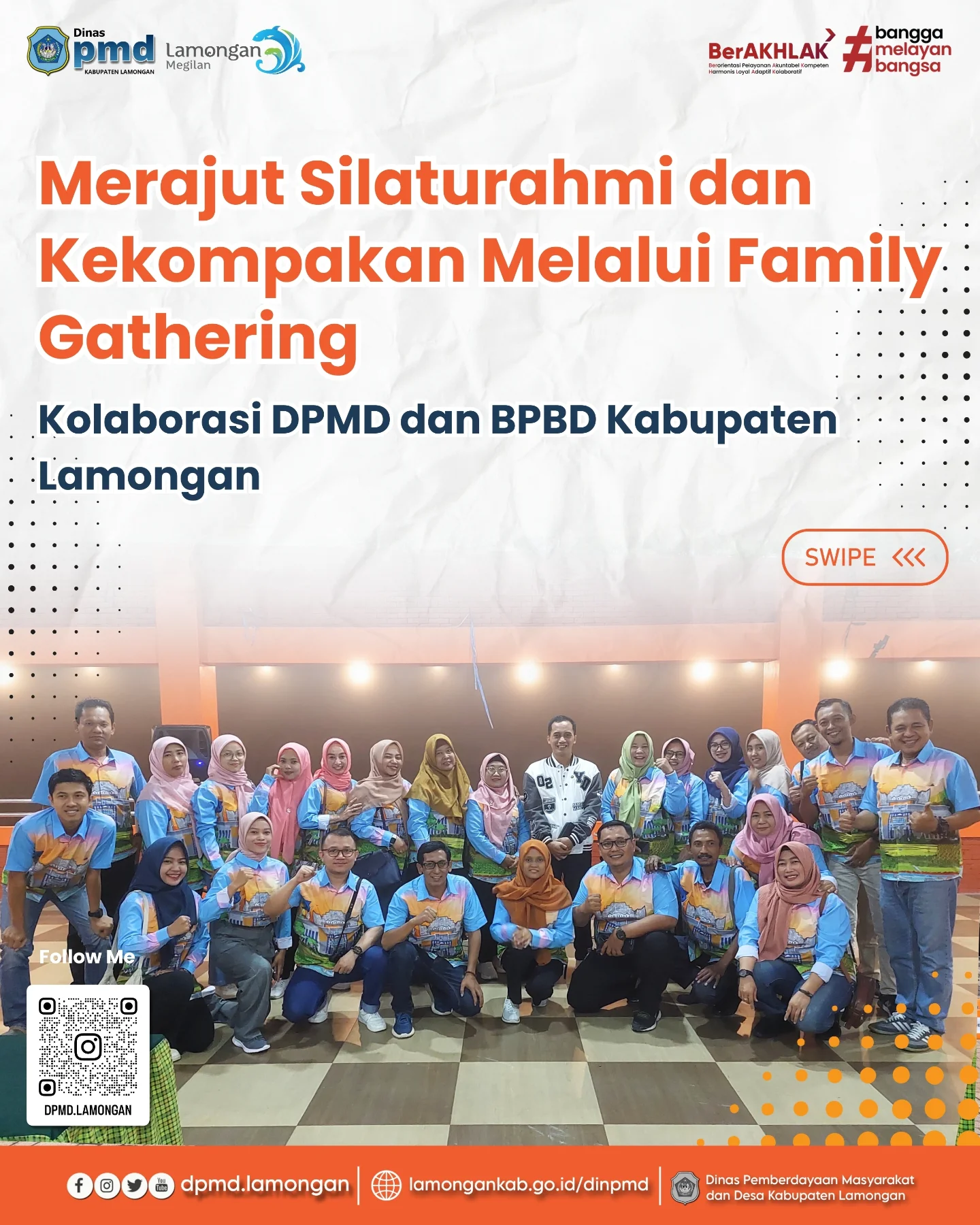 MERAJUT SILATURAHMI DAN KEKOMPAKAN MELALUI FAMILY GATHERING – KOLABORASI DPMD DAN BPBD KABUPATEN LAMONGAN