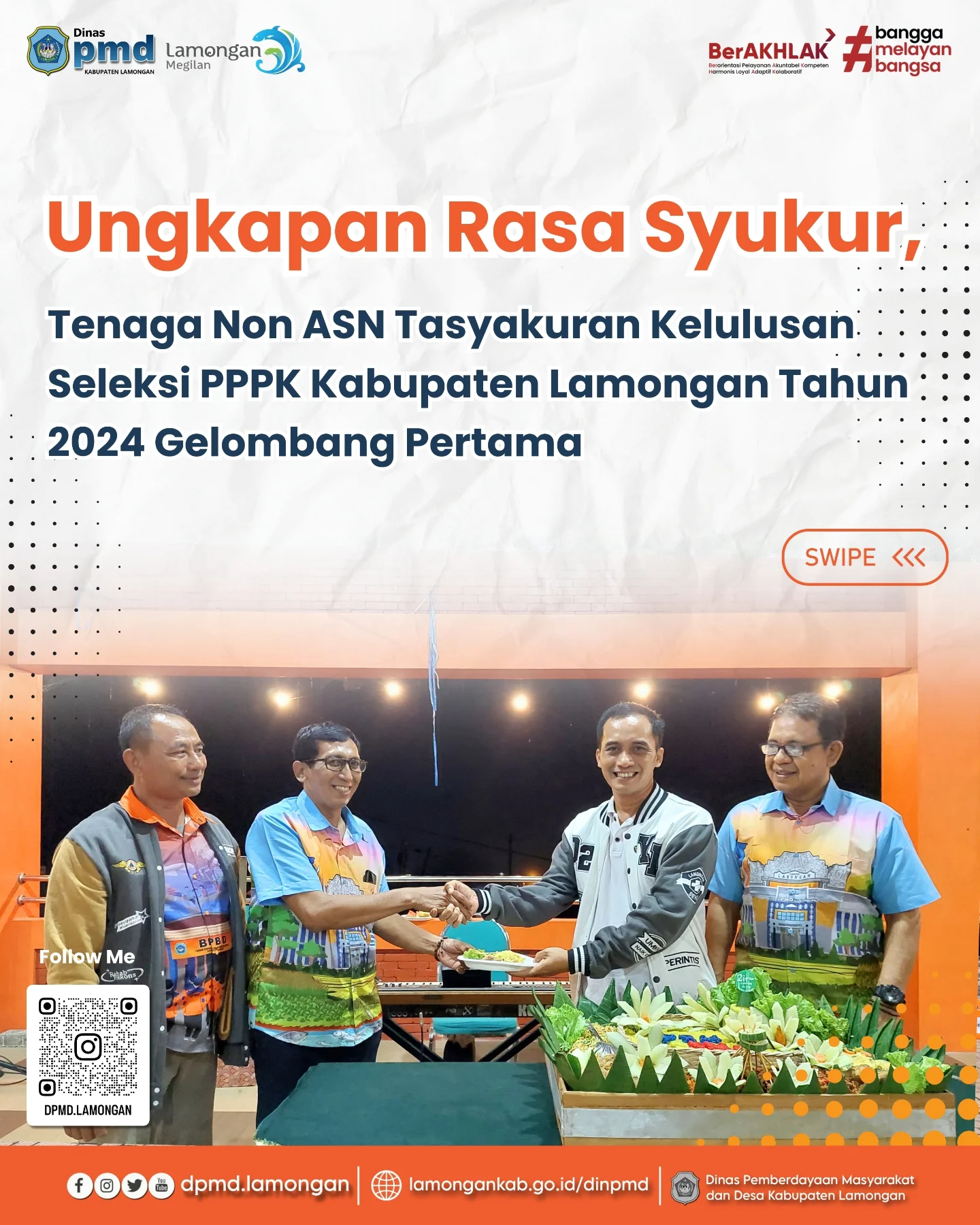 UNGKAPAN RASA SYUKUR, TENAGA NON ASN TASYAKURAN KELULUSAN SELEKSI PPPK KABUPATEN LAMONGAN TAHUN 2024 GELOMBANG PERTAMA