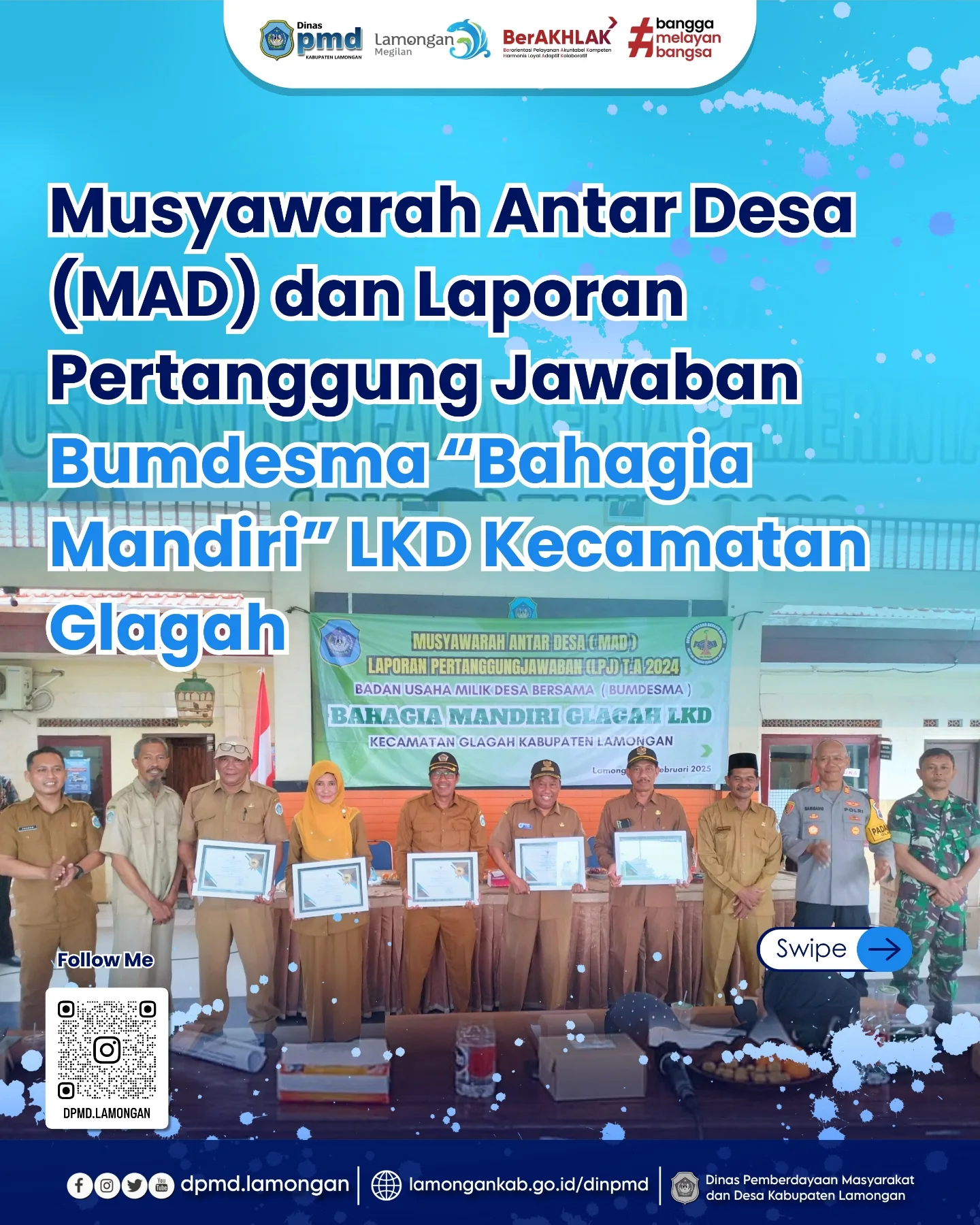 MUSYAWARAH ANTAR DESA (MAD) DAN LAPORAN PERTANGGUNG JAWABAN BUMDESMA BAHAGIA MANDIRI LKD KECAMATAN GLAGAH