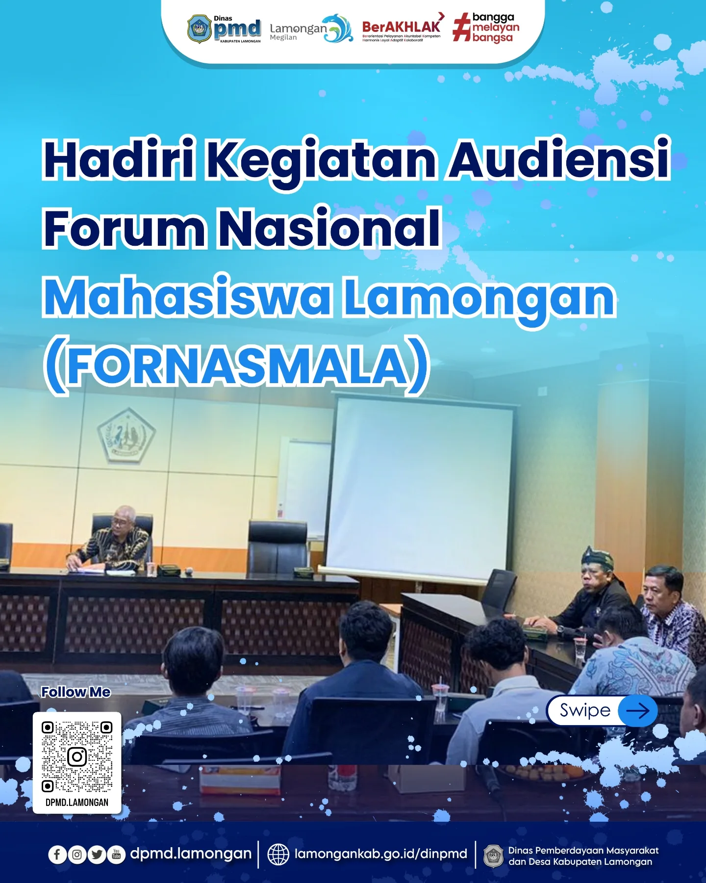 HADIRI KEGIATAN AUDIENSI FORUM NASIONAL MAHASISWA LAMONGAN (FORNASMALA)