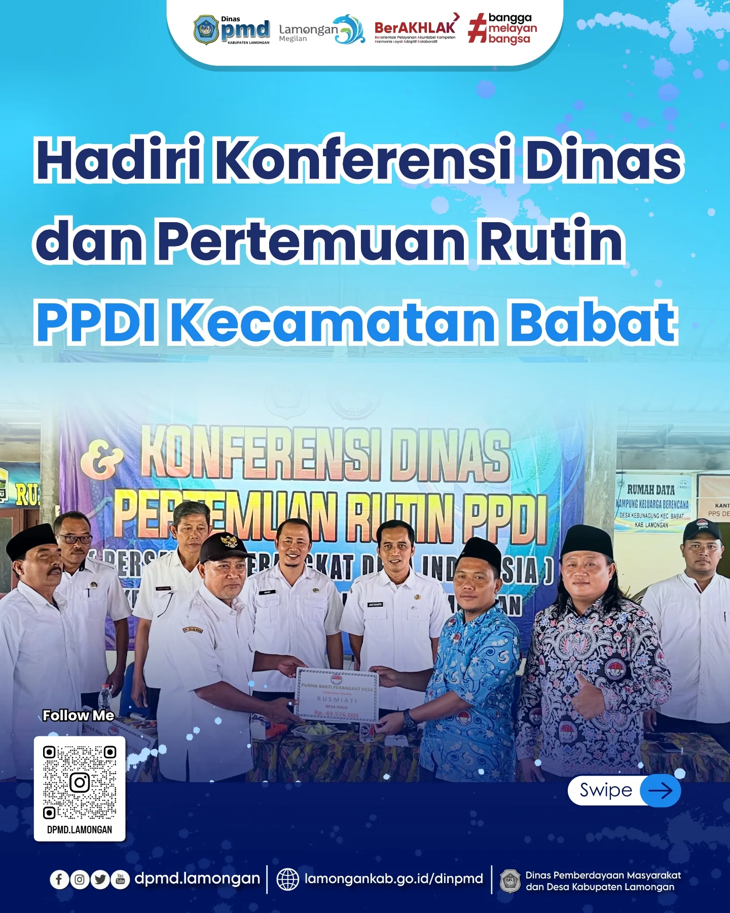 HADIRI KONFERENSI DINAS DAN PERTEMUAN RUTIN PPDI KECAMATAN BABAT