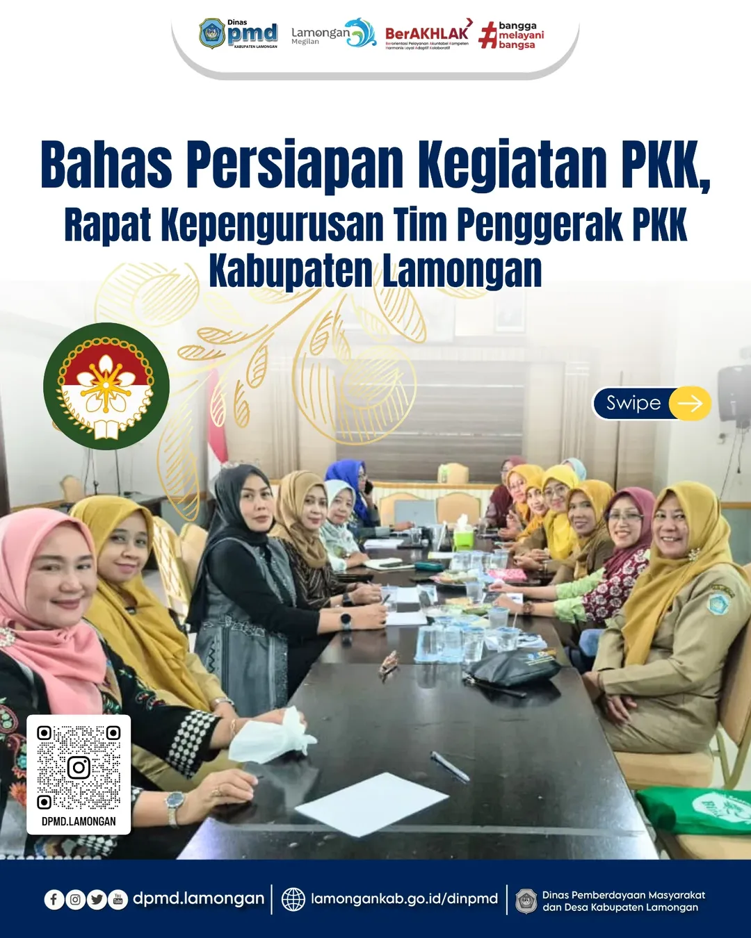 BAHAS PERSIAPAN KEGIATAN PKK, RAPAT KEPENGURUSAN TIM PENGGERAK PKK KABUPATEN LAMONGAN