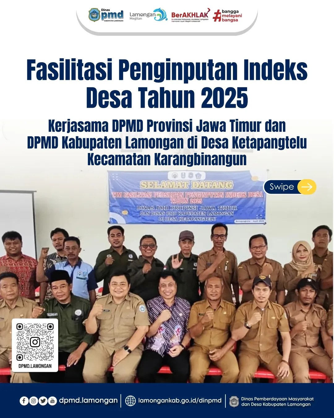 FASILITASI PENGINPUTAN INDEKS DESA TAHUN 2025 KERJASAMA DPMD PROVINSI JAWA TIMUR DAN DPMD KABUPATEN LAMONGAN DI DESA KETAPANGTELU KECAMATAN KARANGBINANGUN