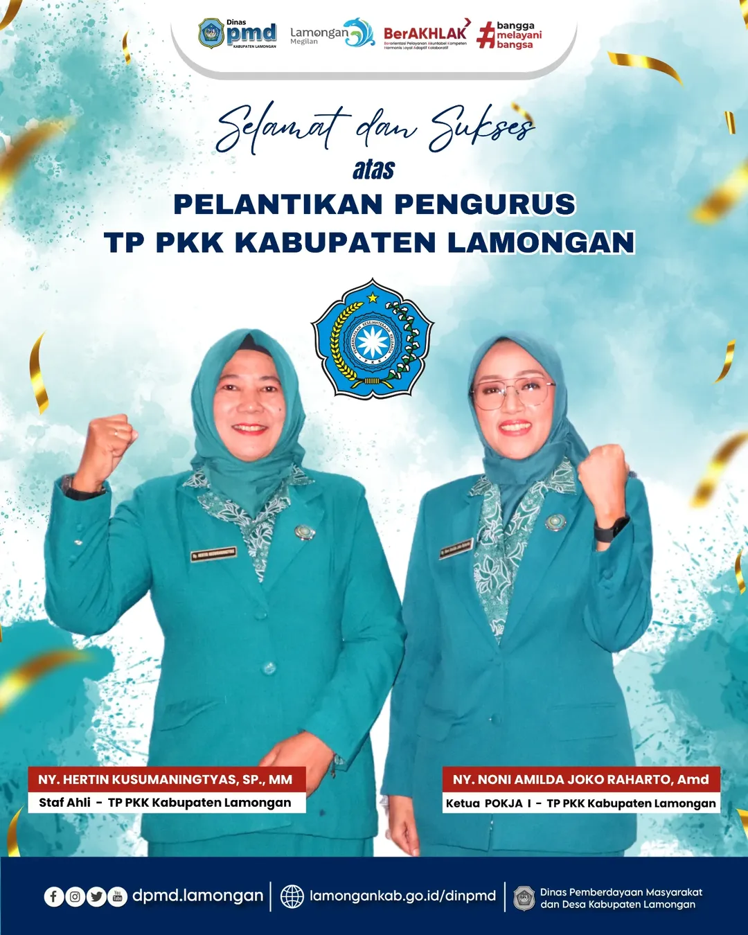 SELAMAT DAN SUKSES ATAS PELANTIKAN TP PKK KABUPATEN LAMONGAN PERIODE 2025-2030