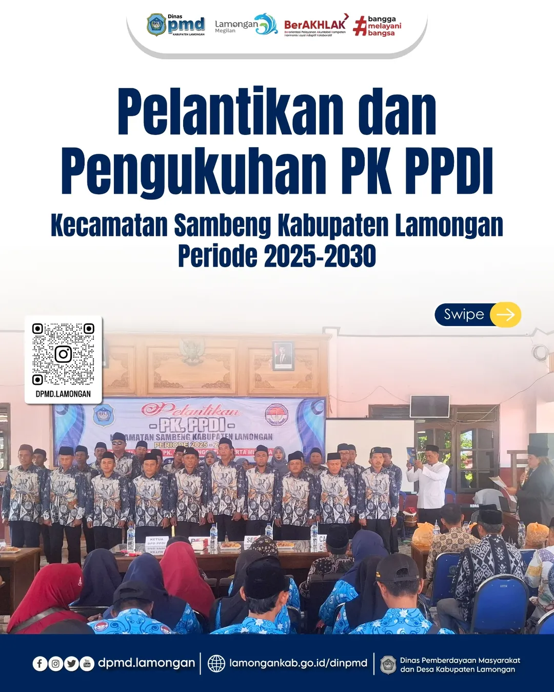 PELANTIKAN DAN PENGUKUHAN PK PPDI KECAMATAN SAMBENG KABUPATEN LAMONGAN PERIODE 2025-2030