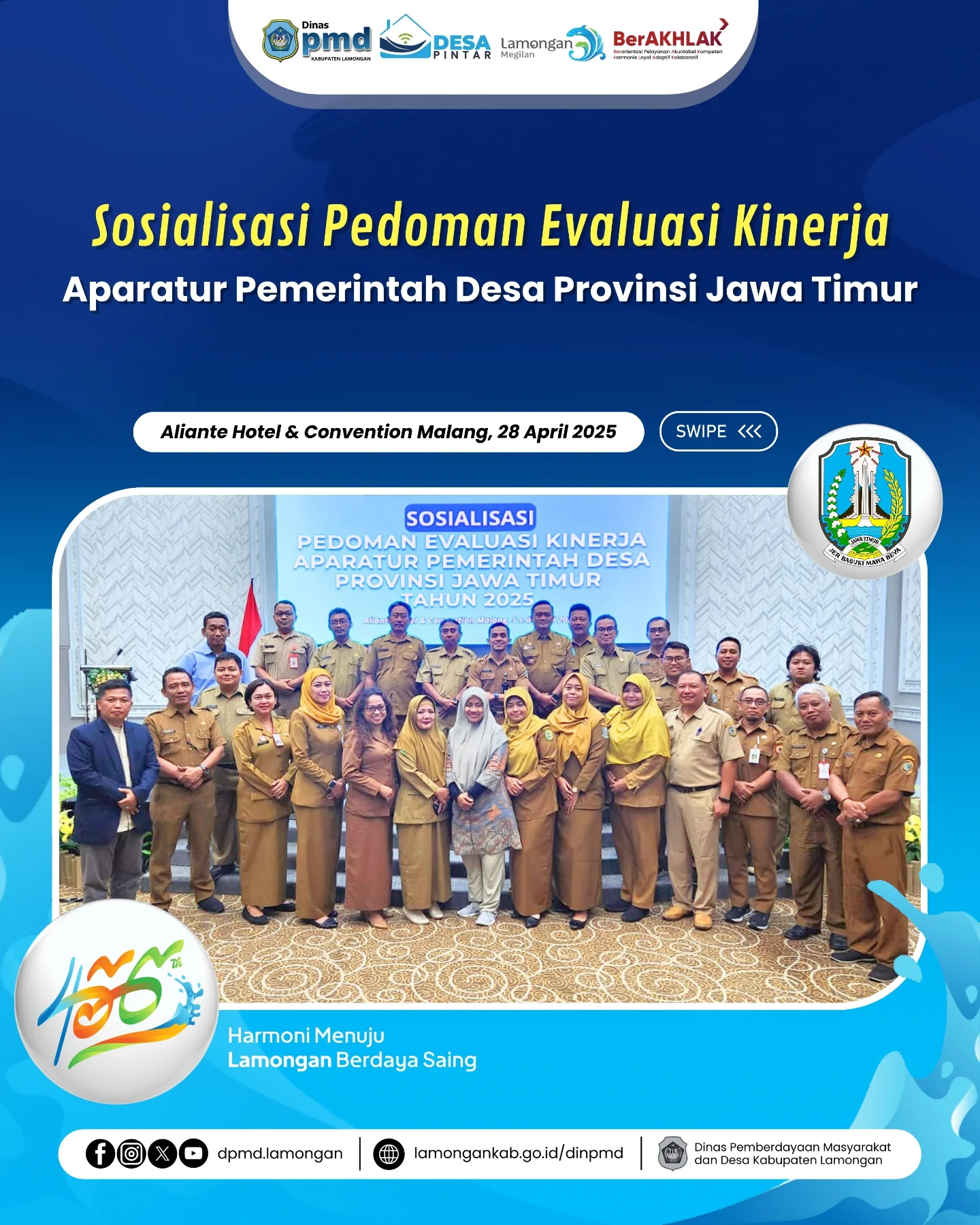 SOSIALISASI PEDOMAN EVALUASI KINERJA APARATUR PEMERINTAH DESA PROVINSI JAWA TIMUR