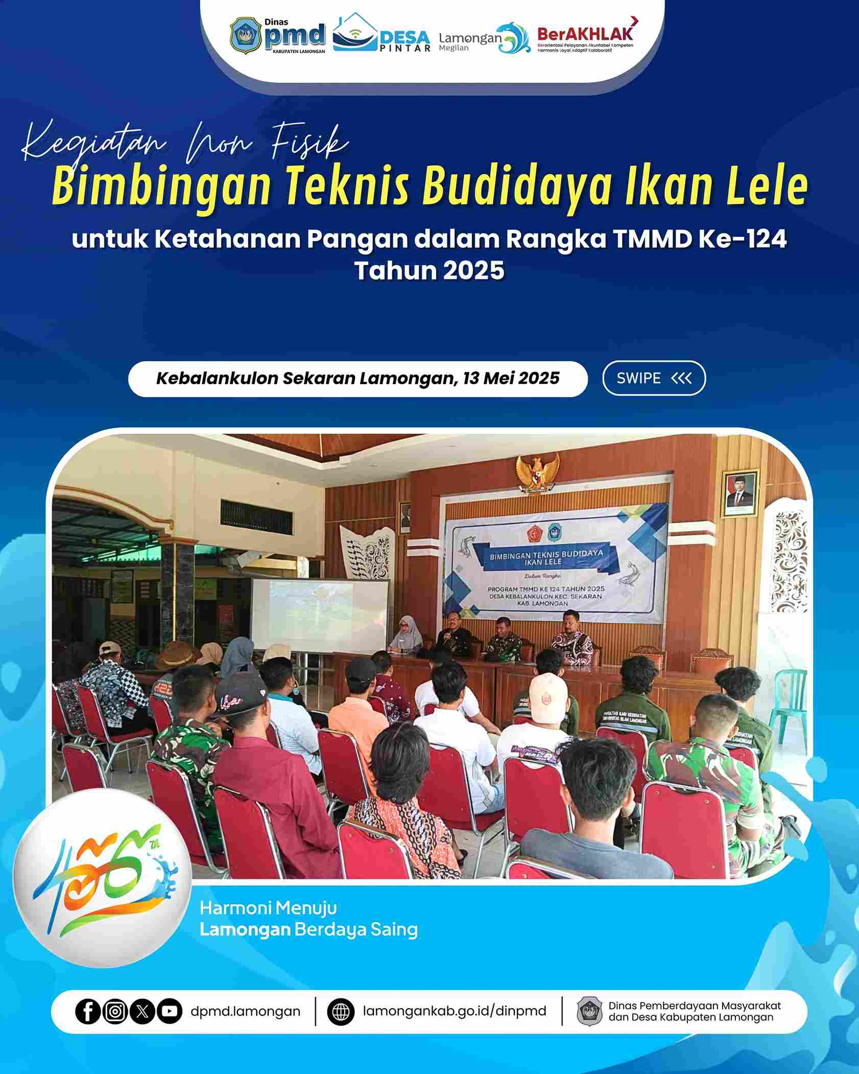 BIMBINGAN TEKNIS BUDIDAYA IKAN LELE UNTUK KETAHANAN PANGAN DALAM RANGKA TMMD KE-124 TAHUN 2025