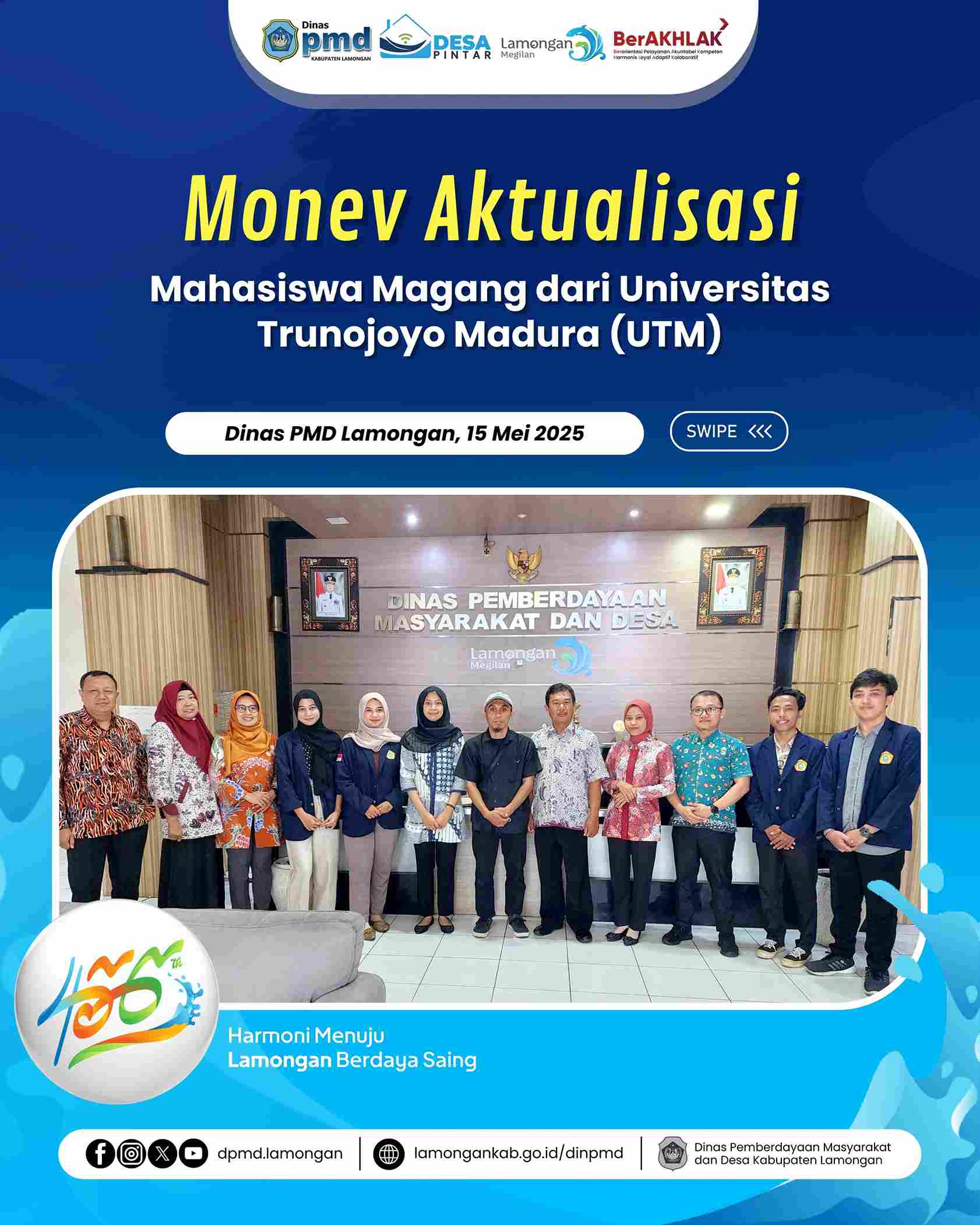 MONEV AKTUALISASI MAHASISWA MAGANG DARI UNIVERSITAS TRUNOJOYO MADURA (UTM)