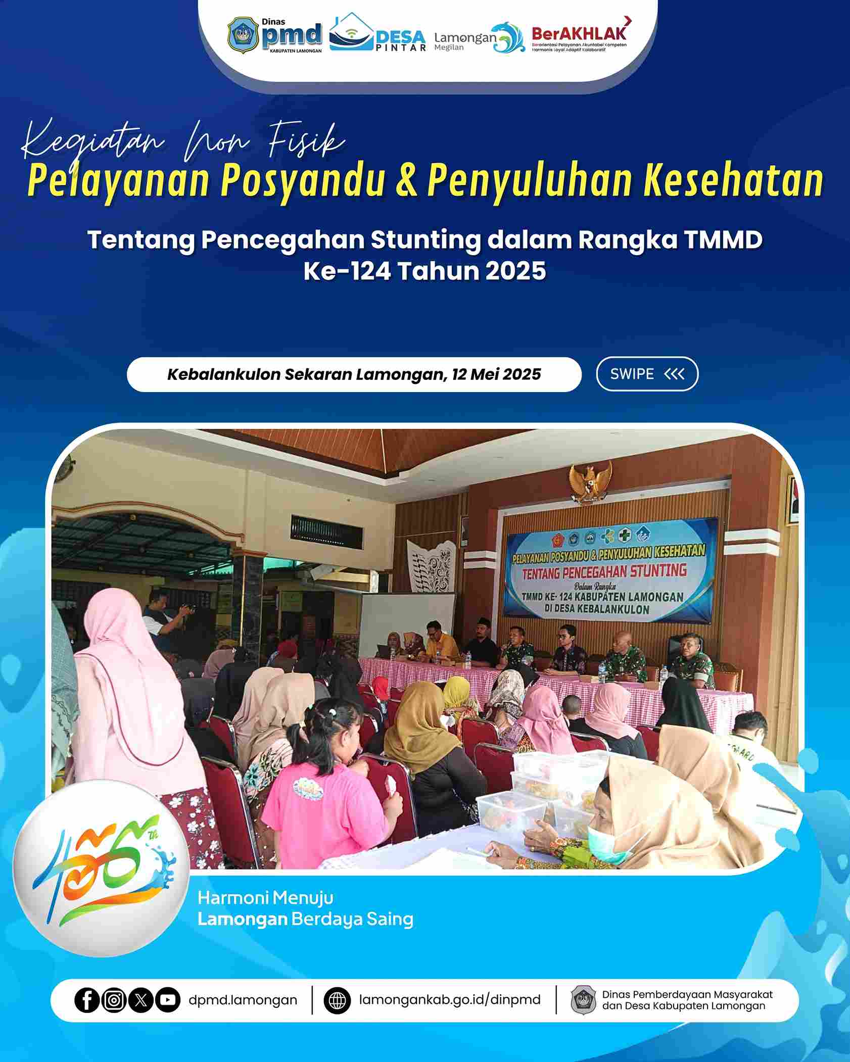 KEGIATAN NON FISIK : PELAYANAN POSYANDU & PENYULUHAN KESEHATAN TENTANG PENCEGAHAN STUNTING DALAM RANGKA TMMD KE-124 TAHUN 2025
