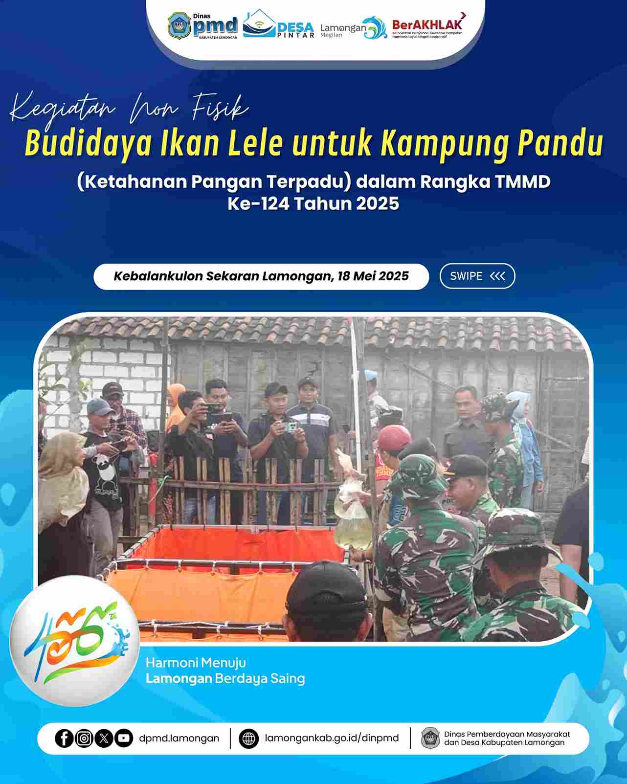 BUDIDAYA IKAN LELE UNTUK KAMPUNG PANDU (KETAHANAN PANGAN TERPADU) DALAM RANGKA TMMD KE-124 TAHUN 2025