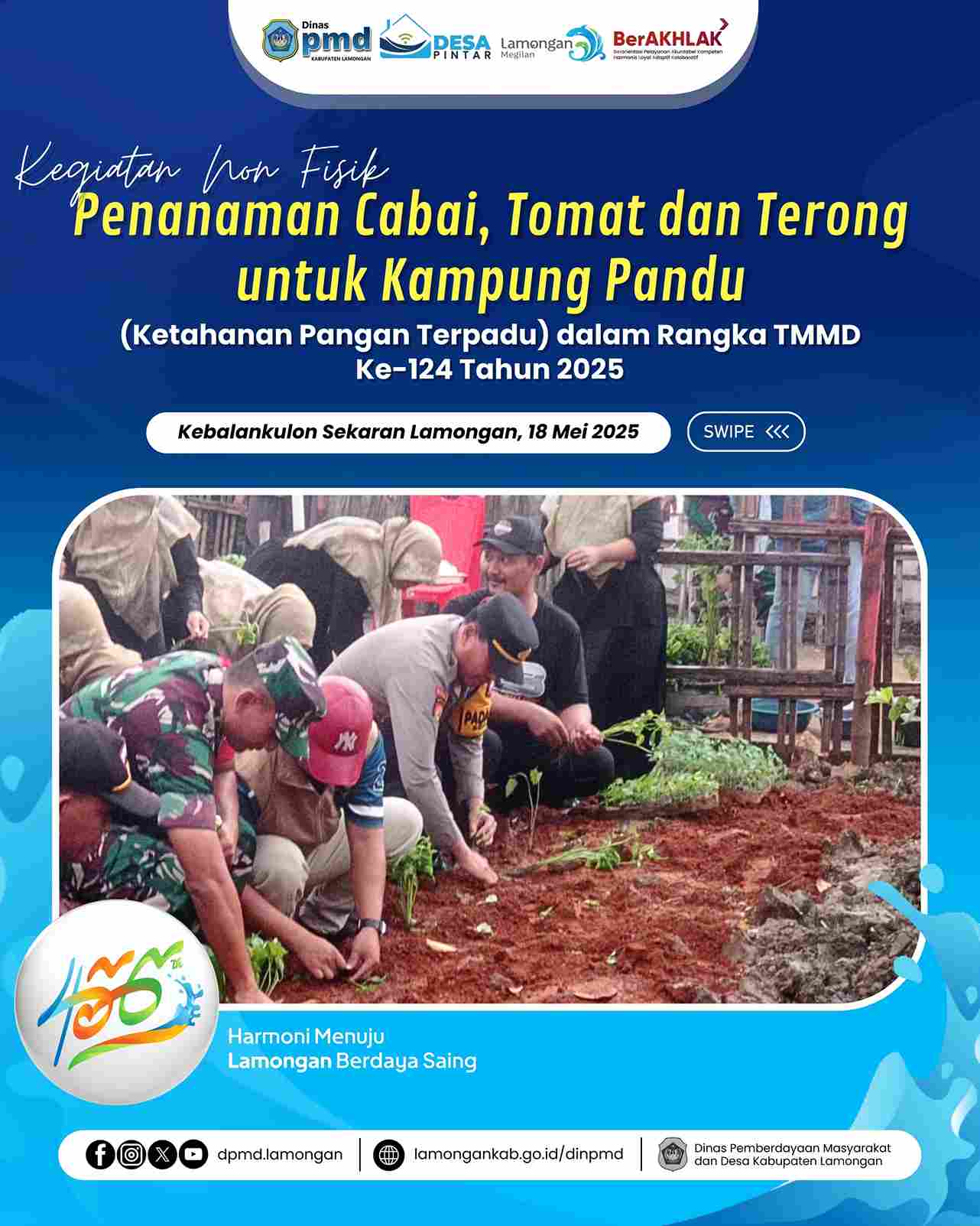 PENANAMAN CABAI, TOMAT DAN TERONG UNTUK KAMPUNG PANDU (KETAHANAN PANGAN TERPADU) DALAM RANGKA TMMD KE-124 TAHUN 2025