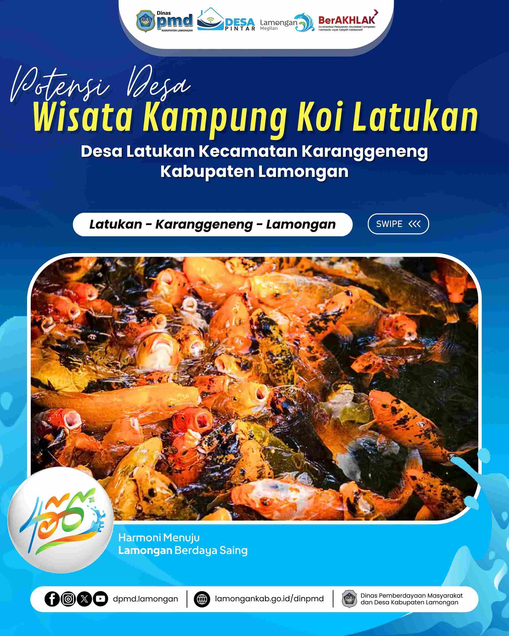 WISATA KAMPUNG KOI LATUKAN DESA LATUKAN KEC KARANGGENENG
