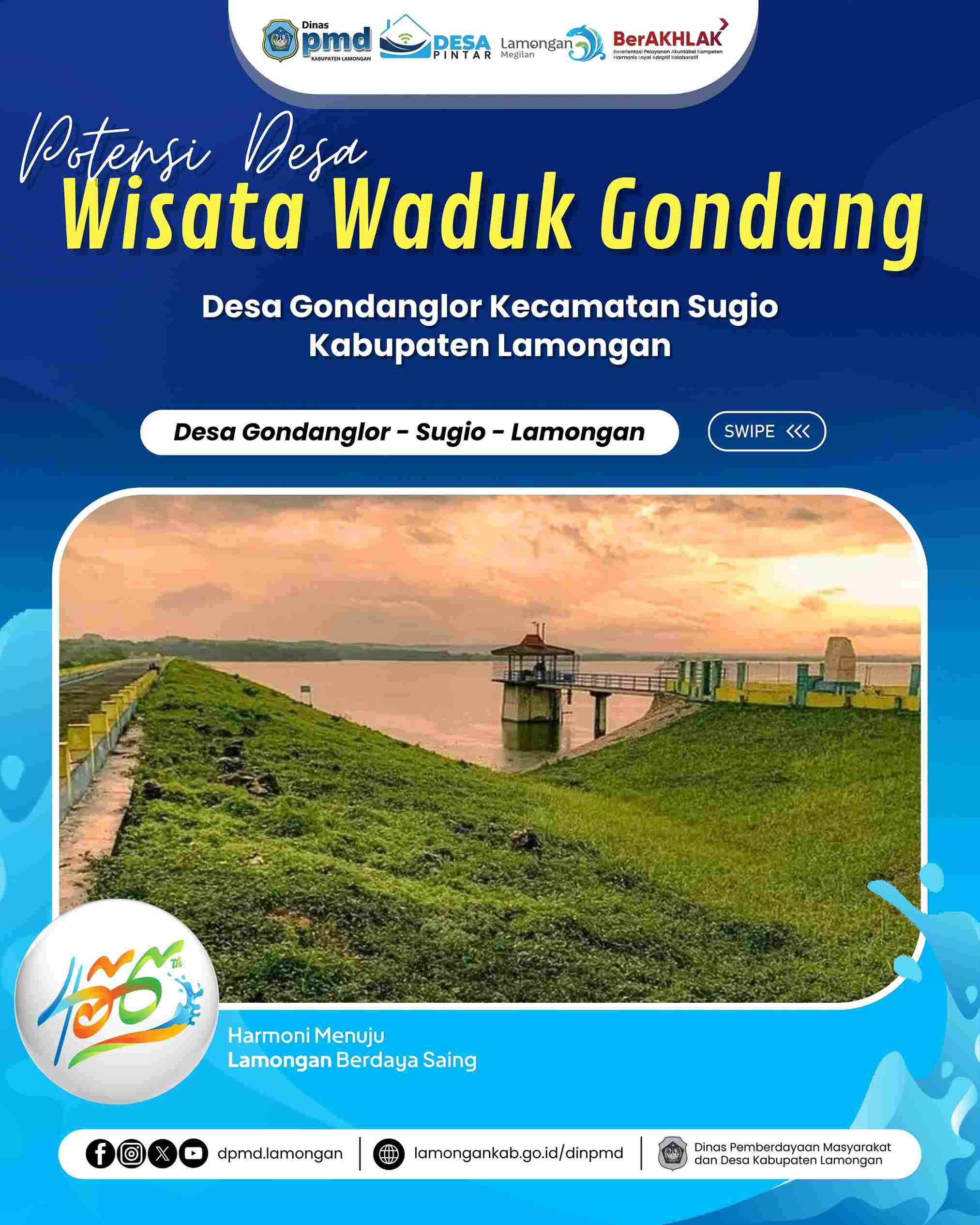 WISATA WADUK GONDANG KECAMATAN SUGIO