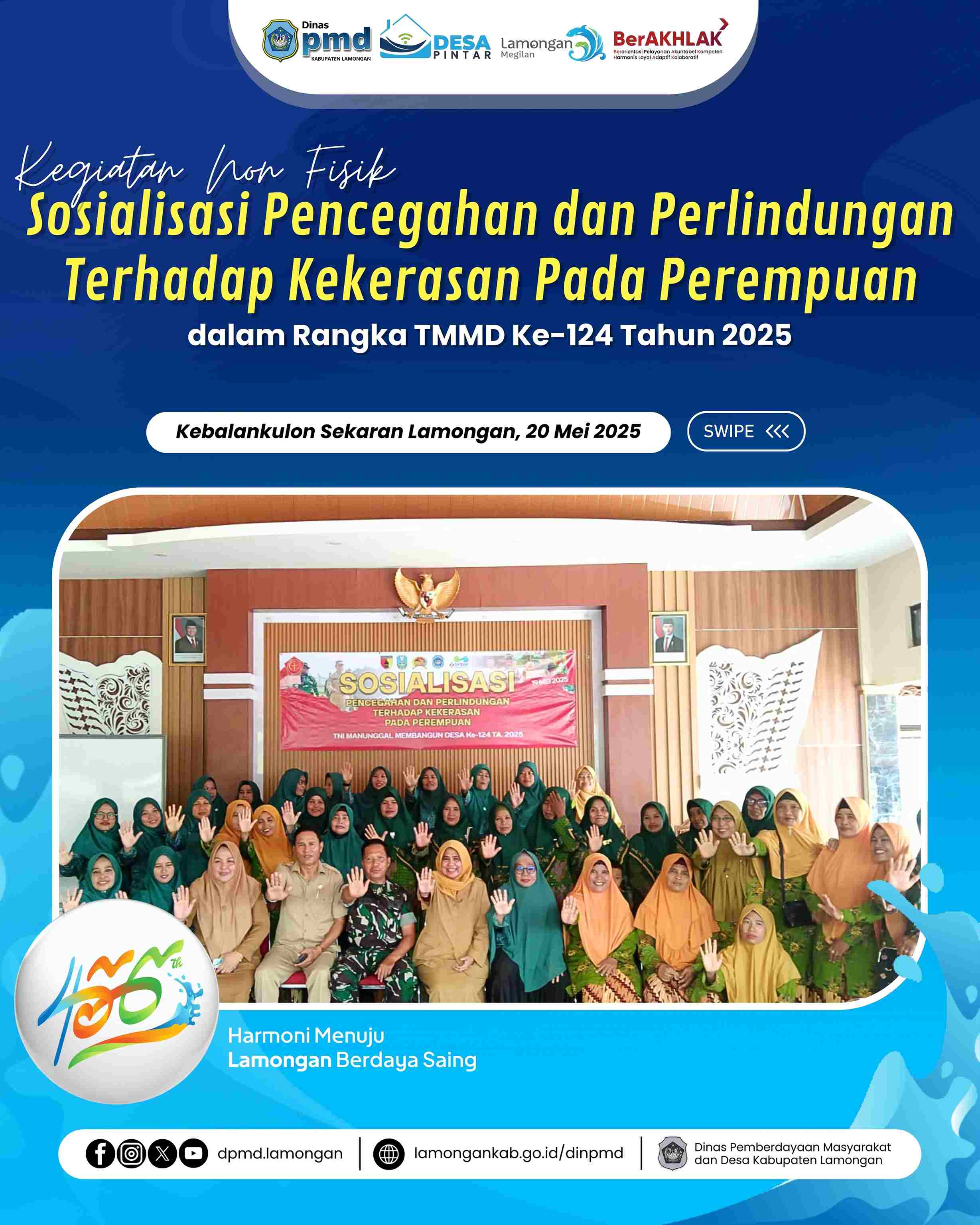 KEGIATAN NON FISIK : SOSIALISASI PENCEGAHAN DAN PERLINDUNGAN TERHADAP KEKERASAN PADA PEREMPUAN DALAM RANGKA TMMD KE-124 TAHUN 2025