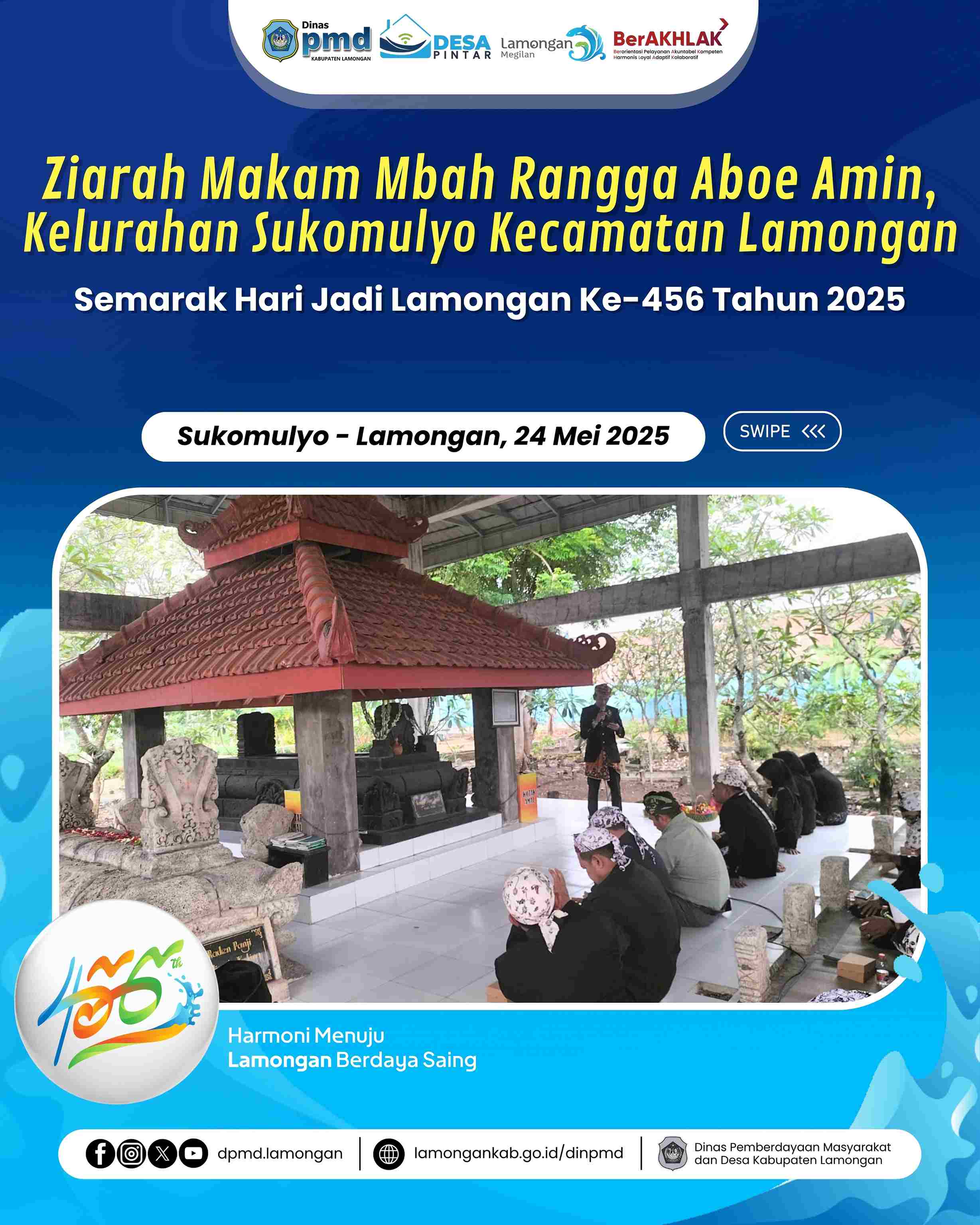 ZIARAH MAKAM MBAH RANGGA ABOE AMIN, KELURAHAN SUKOMULYO KECAMATAN LAMONGAN - SEMARAK HARI JADI LAMONGAN KE-456 TAHUN 2025