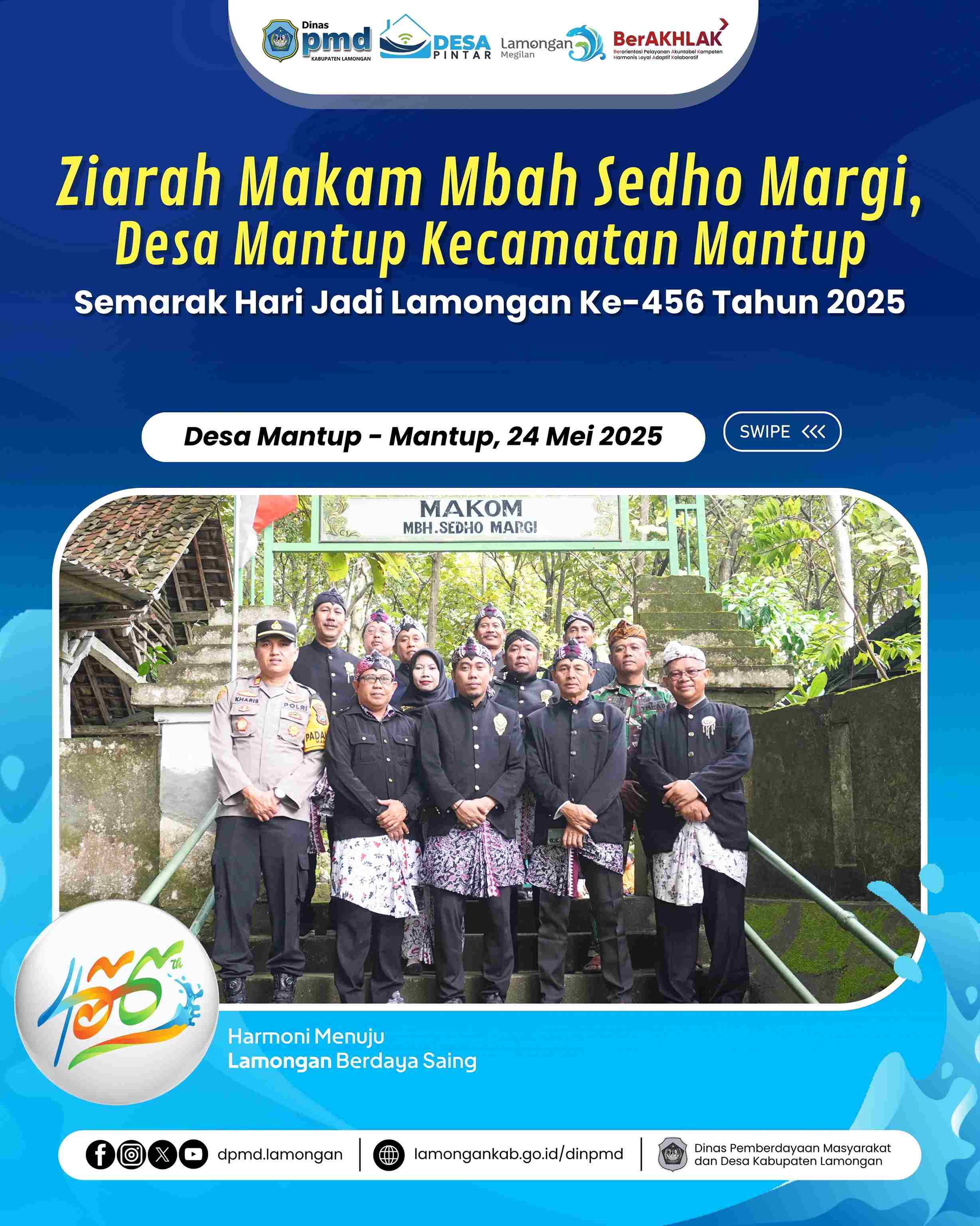 ZIARAH MAKAM MBAH SEDHO MARGI, DESA MANTUP KECAMATAN MANTUP - SEMARAK HARI JADI LAMONGAN KE-456 TAHUN 2025