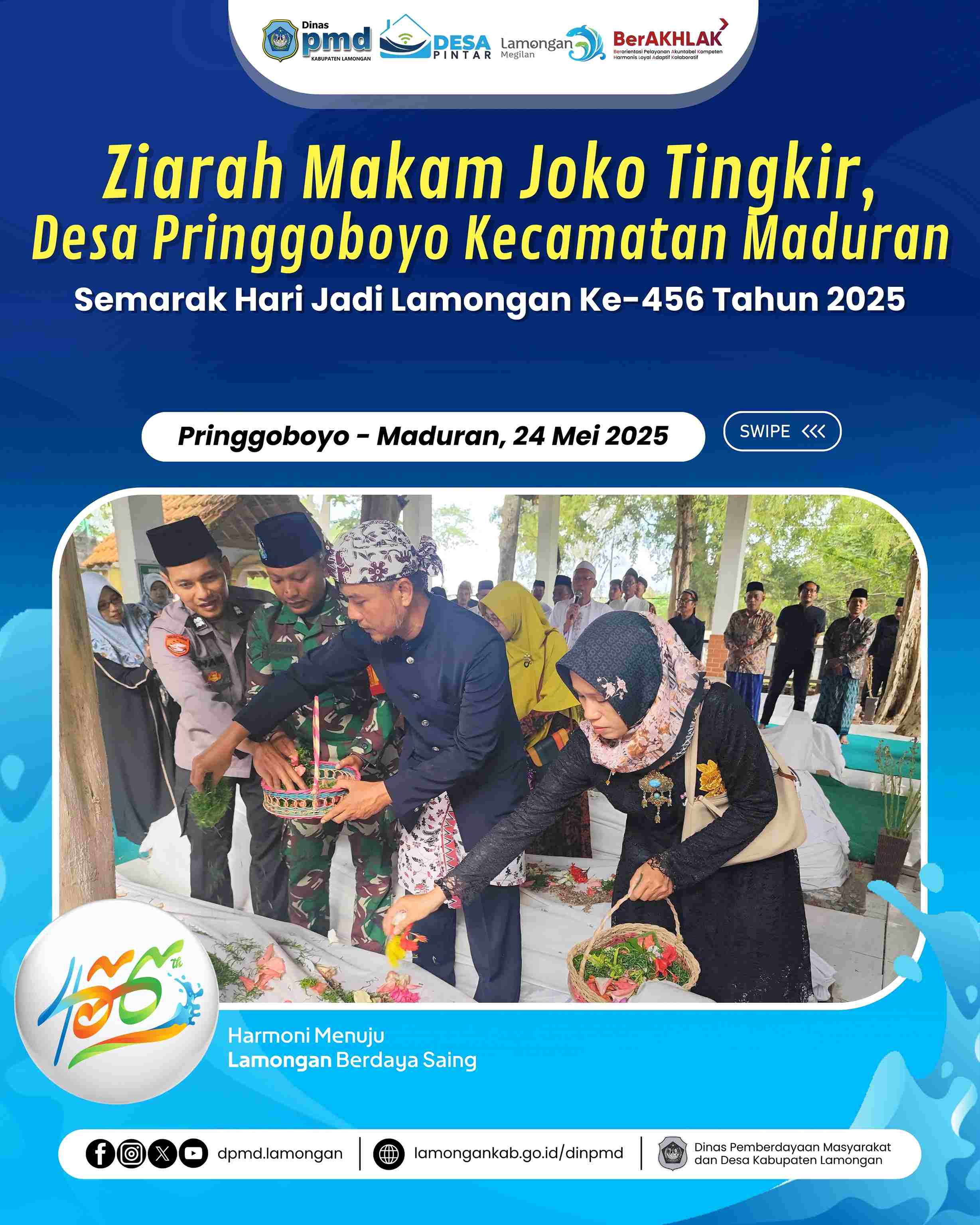 ZIARAH MAKAM JOKO TINGKIR, DESA PRINGGOBOYO KECAMATAN MADURAN - SEMARAK HARI JADI LAMONGAN KE-456 TAHUN 2025