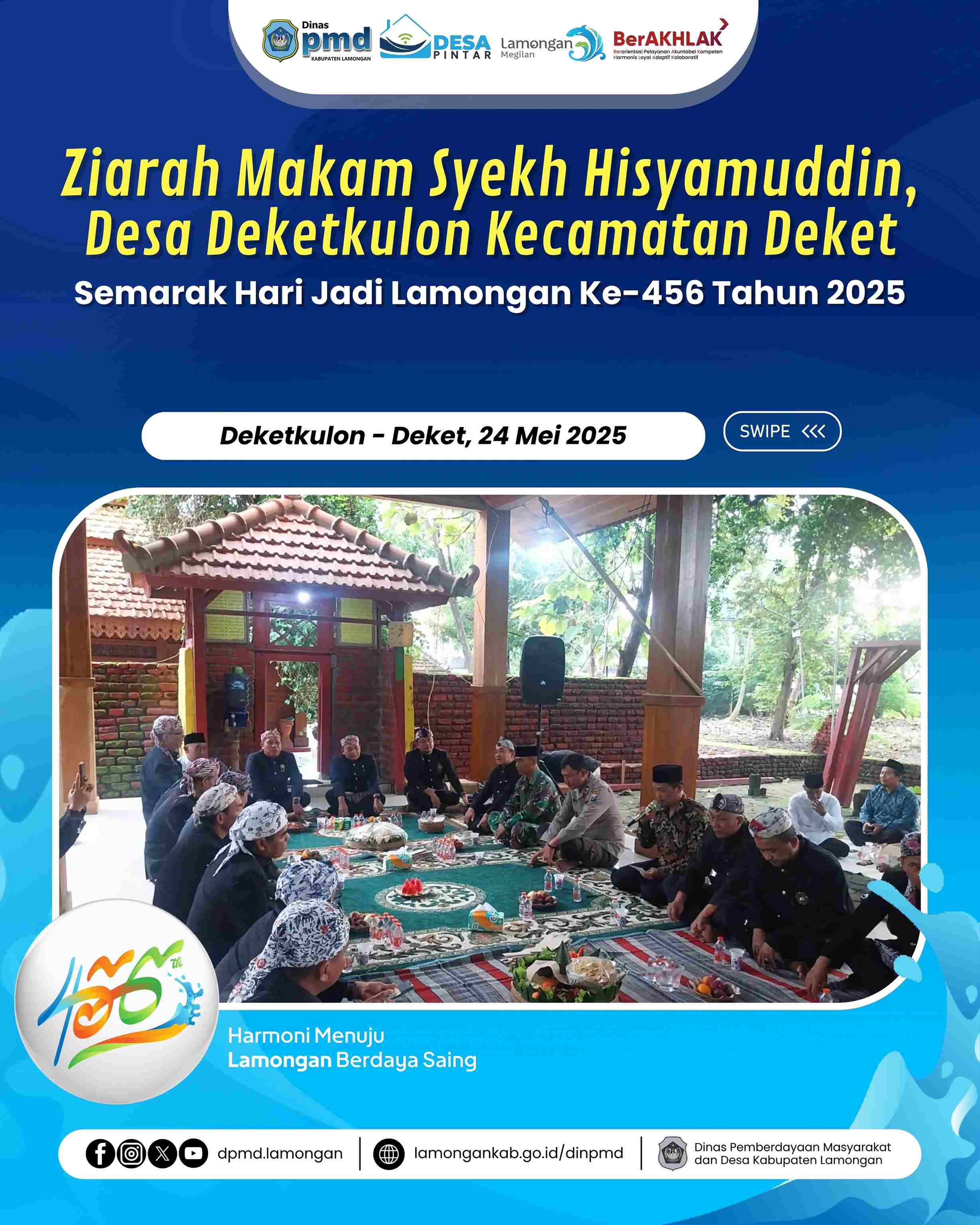 ZIARAH MAKAM SYEKH HISYAMUDDIN, DESA DEKETKULON KECAMATAN DEKET - SEMARAK HARI JADI LAMONGAN KE-456 TAHUN 2025