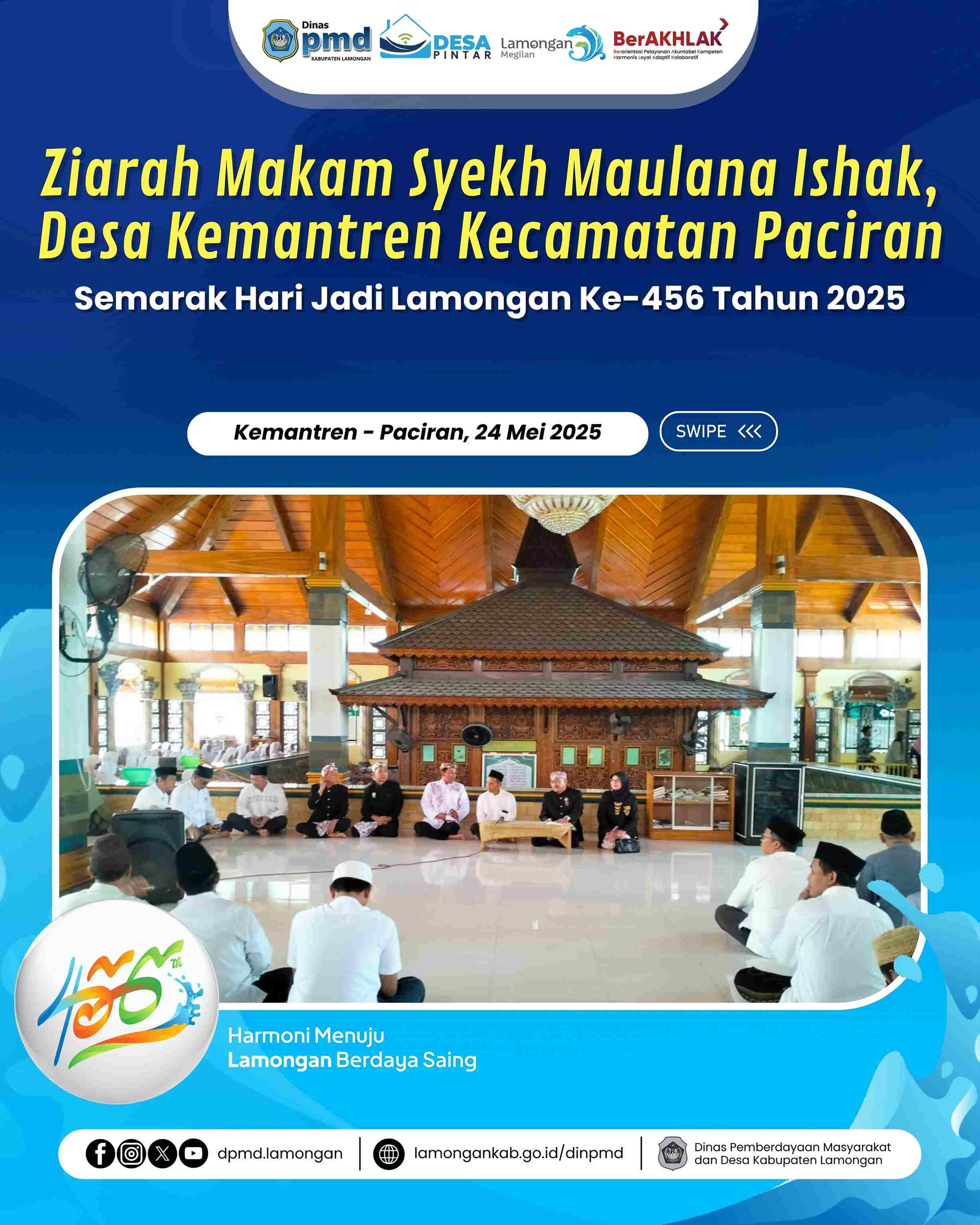 ZIARAH MAKAM SYEKH MAULANA ISHAK, DESA KEMANTREN KECAMATAN PACIRAN - SEMARAK HARI JADI LAMONGAN KE-456 TAHUN 2025