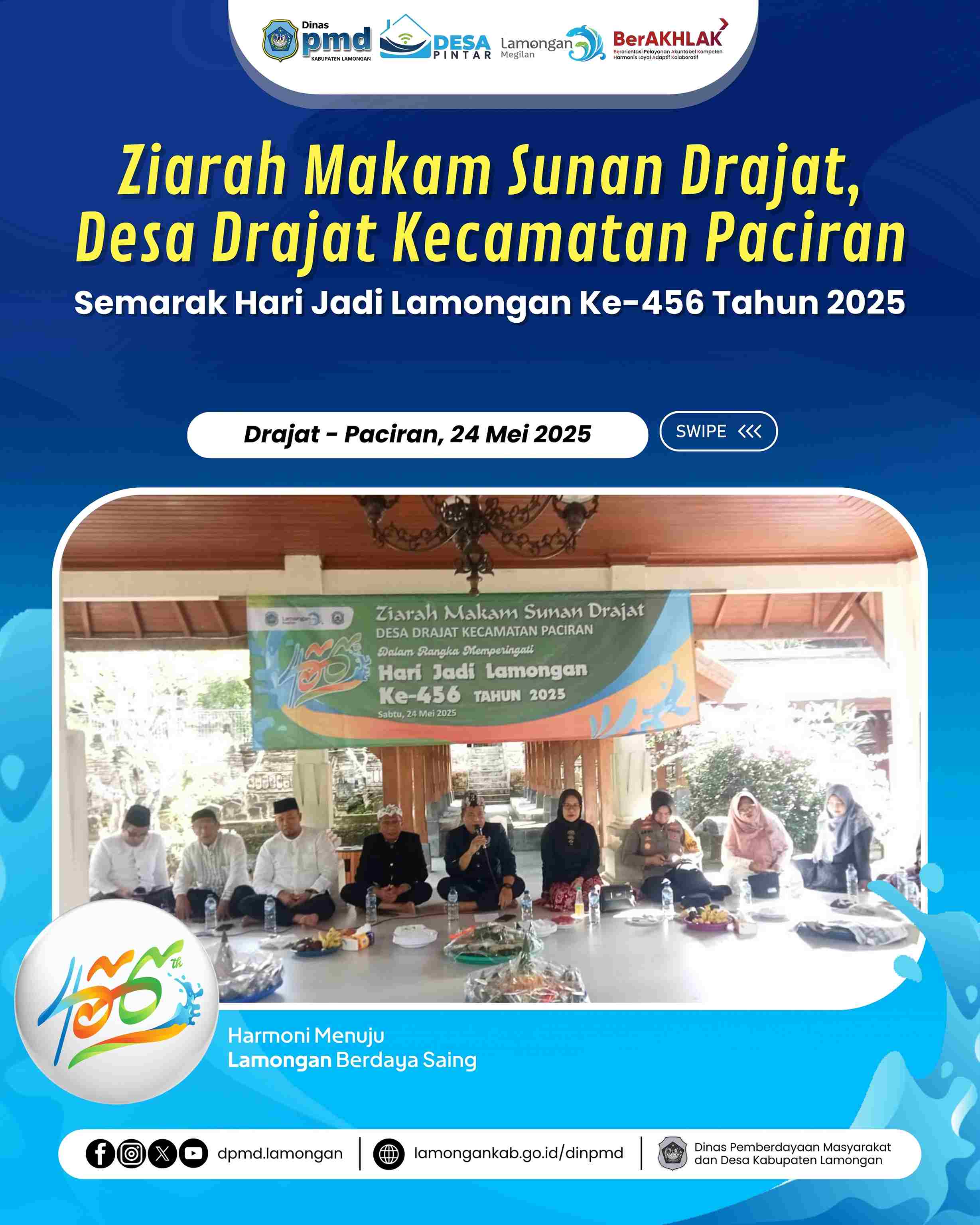 ZIARAH MAKAM SUNAN DRAJAT, DESA DRAJAT KECAMATAN PACIRAN - SEMARAK HARI JADI LAMONGAN KE-456 TAHUN 2025