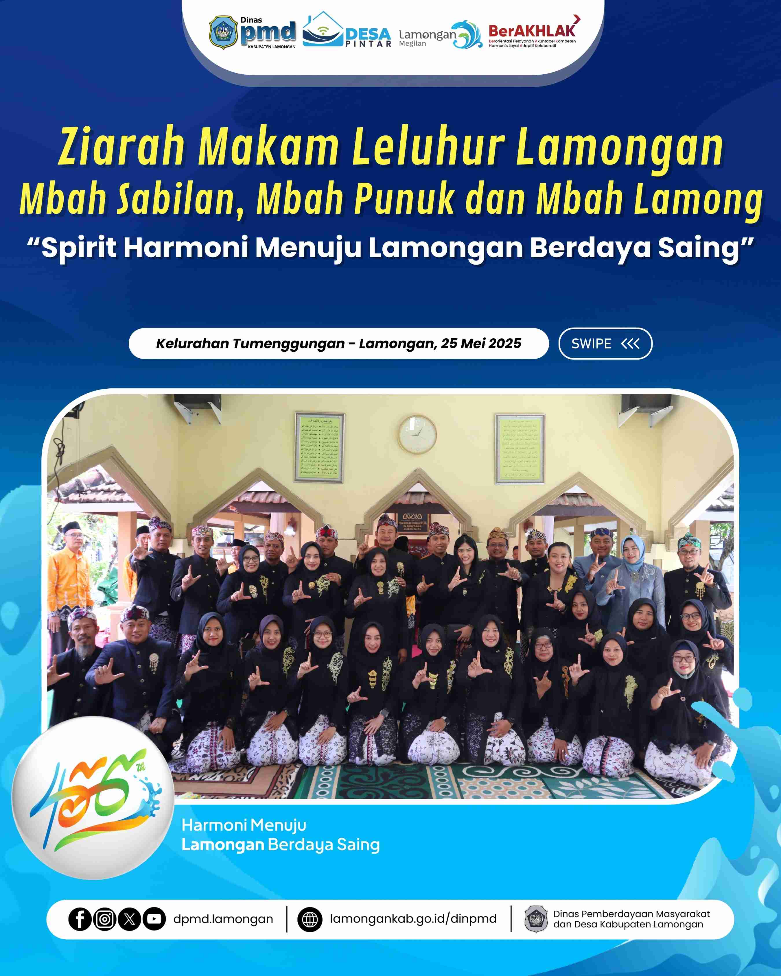 ZIARAH MAKAM LELUHUR LAMONGAN MBAH SABILAN, MBAH PUNUK DAN MBAH LAMONG - “SPIRIT HARMONI MENUJU LAMONGAN BERDAYA SAING”
