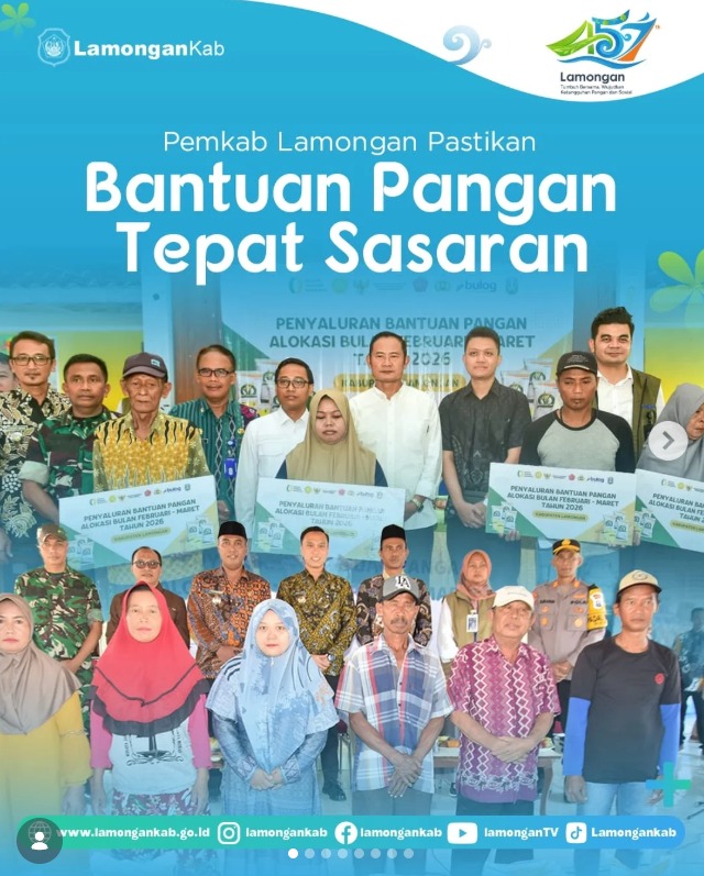Foto: PEMKAB LAMONGAN PASTIKAN BANTUAN PANGAN TEPAT SASARAN