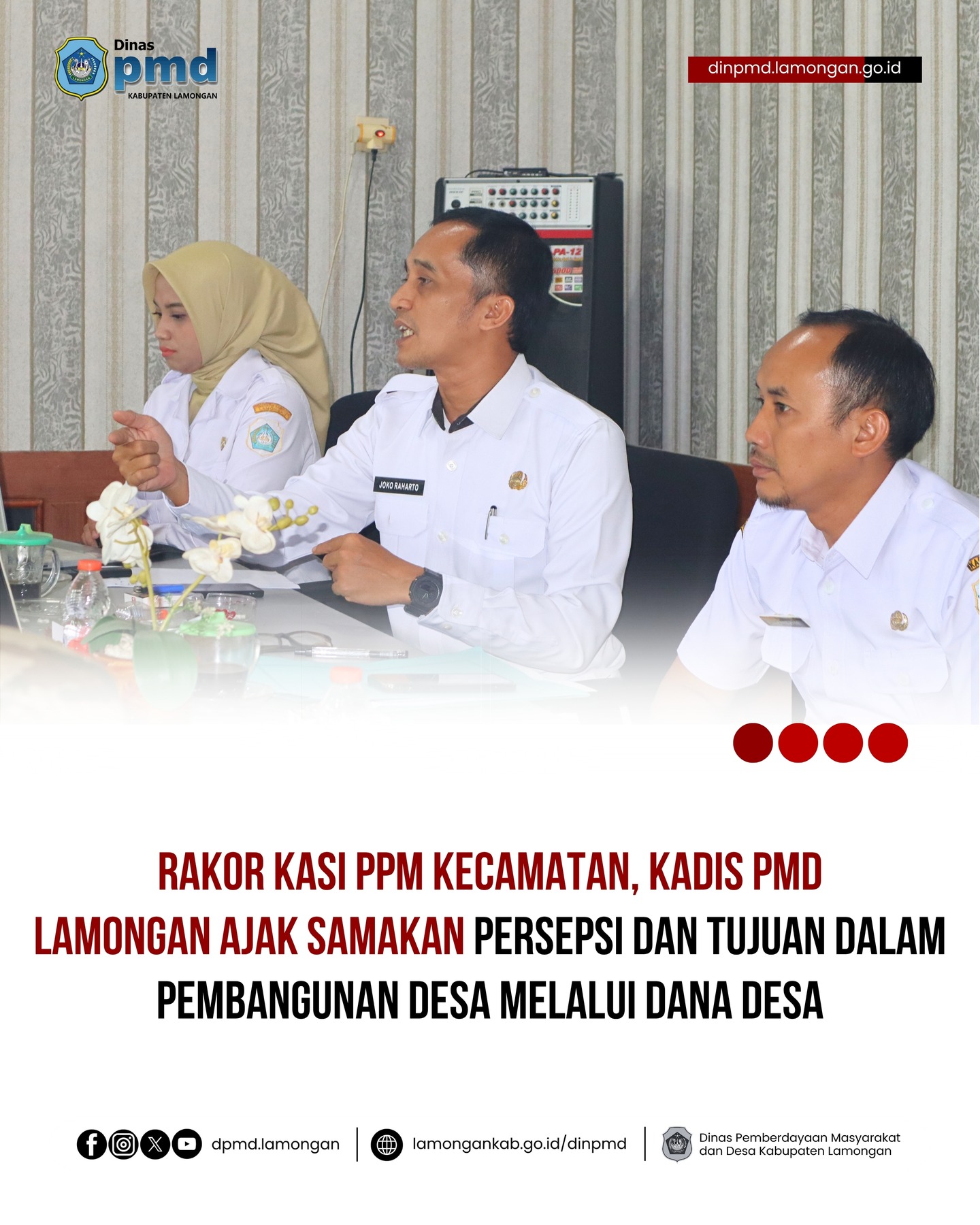 Foto: RAKOR KASI PPM KECAMATAN, KADIS PMD LAMONGAN AJAK SAMAKAN PERSEPSI DAN TUJUAN DALAM PEMBANGUNAN DESA MELALUI DANA DESA