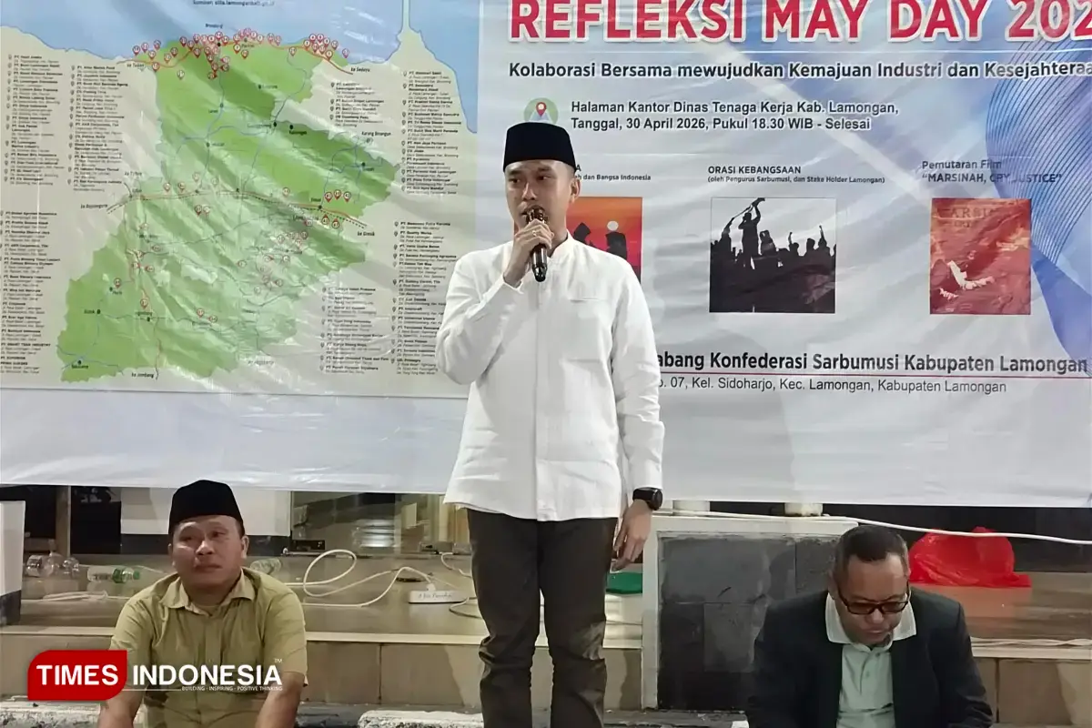Foto: REFLEKSI MAY DAY 2026 DI LAMONGAN, SARBUMUSI TEKANKAN BURUH SEBAGAI PENGGERAK EKONOMI DAERAH
