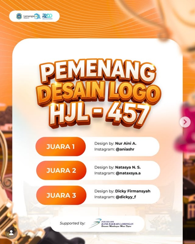 Foto: RESMI DIUMUMKAN, INILAH 3 PEMENANG SAYEMBARA DESAIN LOGO HARI JADI LAMONGAN KE-457