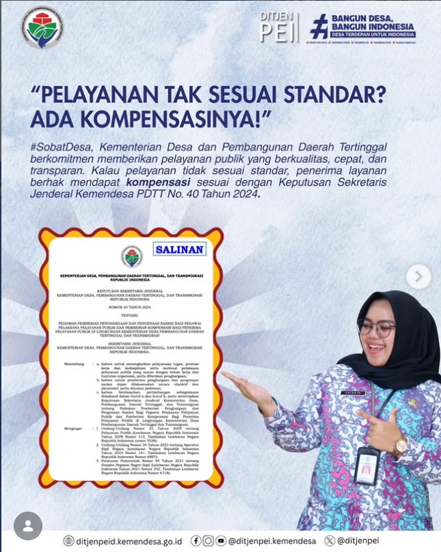 Foto: PELAYANAN TAK SESUAI STANDAR? ADA KOMPENSASINYA!