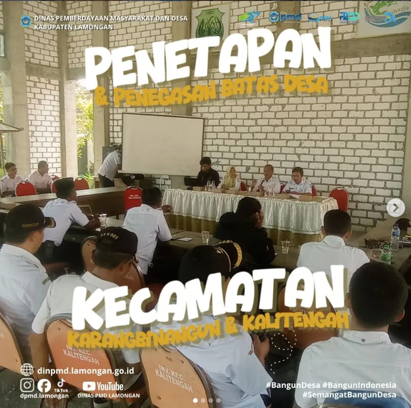 Foto: SOSIALISASI PENETAPAN DAN PENEGASAN BATAS DESA KECAMATAN KARANGBINANGUN DAN KALITENGAH