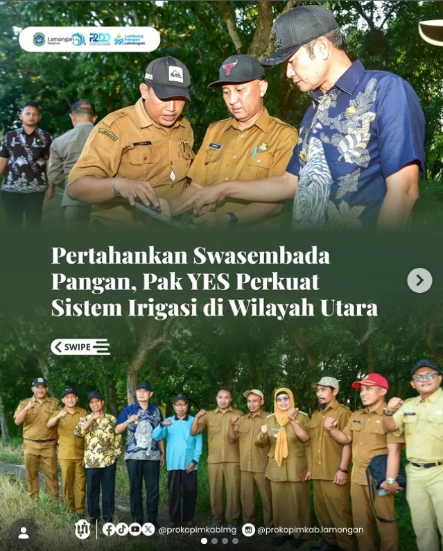 Foto: PERTAHANKAN SWASEMBADA PANGAN, PAK YES PERKUAT SISTEM IRIGASI DI WILAYAH UTARA