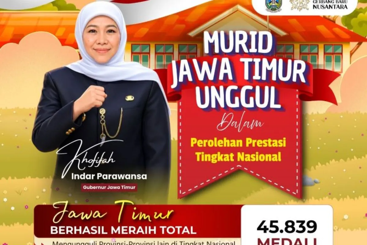 Foto: JAWA TIMUR DOMINASI PRESTASI NASIONAL DENGAN RAIHAN 45.839 MEDALI
