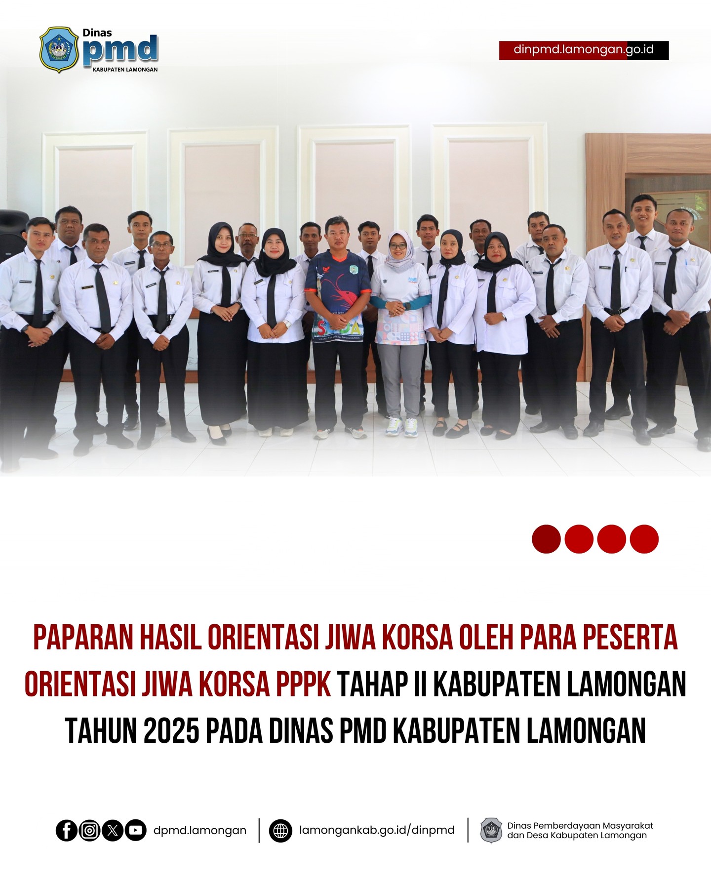Foto: PAPARAN HASIL ORIENTASI JIWA KORSA OLEH PARA PESERTA ORIENTASI JIWA KORSA PPPK TAHAP II KABUPATEN LAMONGAN TAHUN 2025 PADA DINAS PMD KABUPATEN LAMONGAN