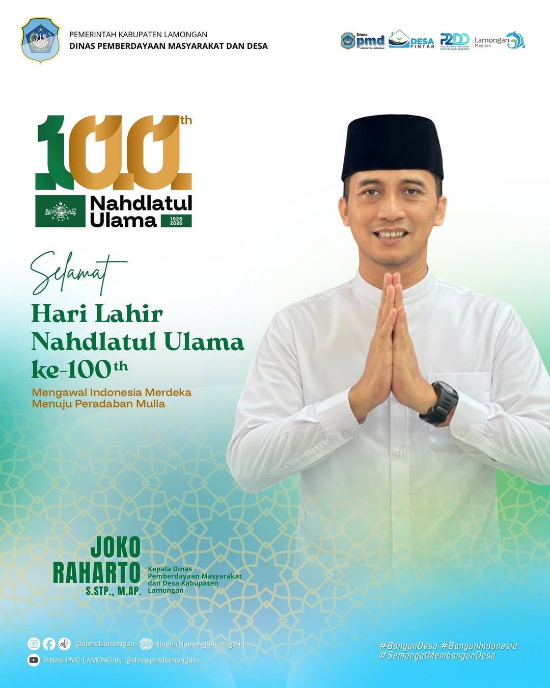 Foto: SELAMAT HARI LAHIR NAHDLATUL ULAMA KE-100th