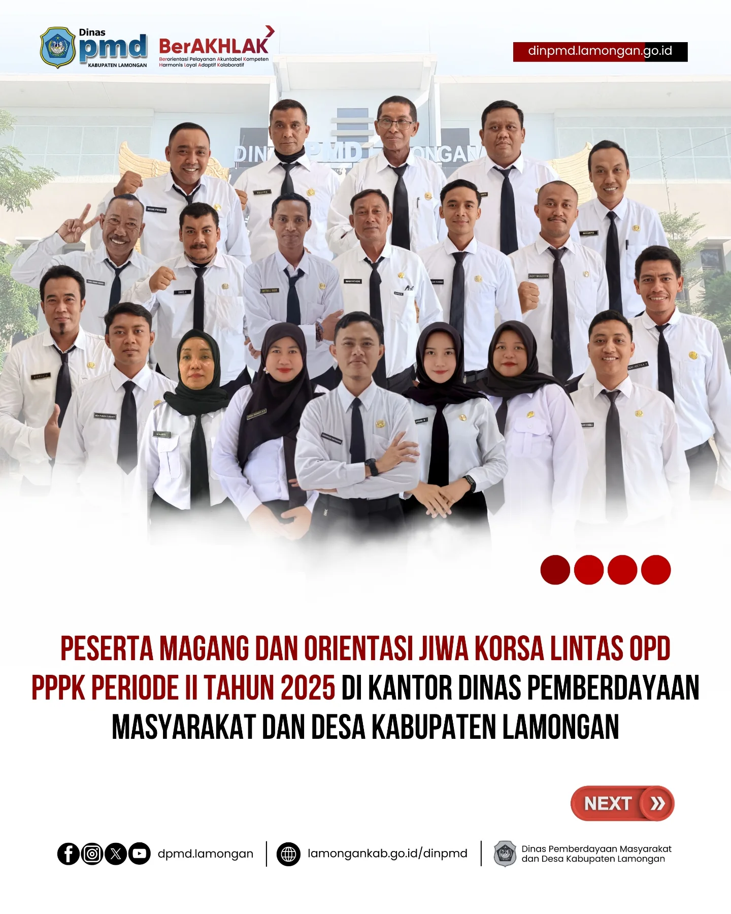 Foto: PESERTA MAGANG DAN ORIENTASI JIWA KORSA PPPK PERIODE II DI KANTOR DINAS PEMBERDAYAAN MASYARAKAT DAN DESA KABUPATEN LAMONGAN