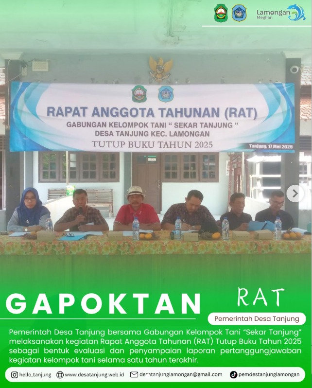 Foto: RAT GAPOKTAN “SEKAR TANJUNG” DESA TANJUNG KECAMATAN LAMONGAN