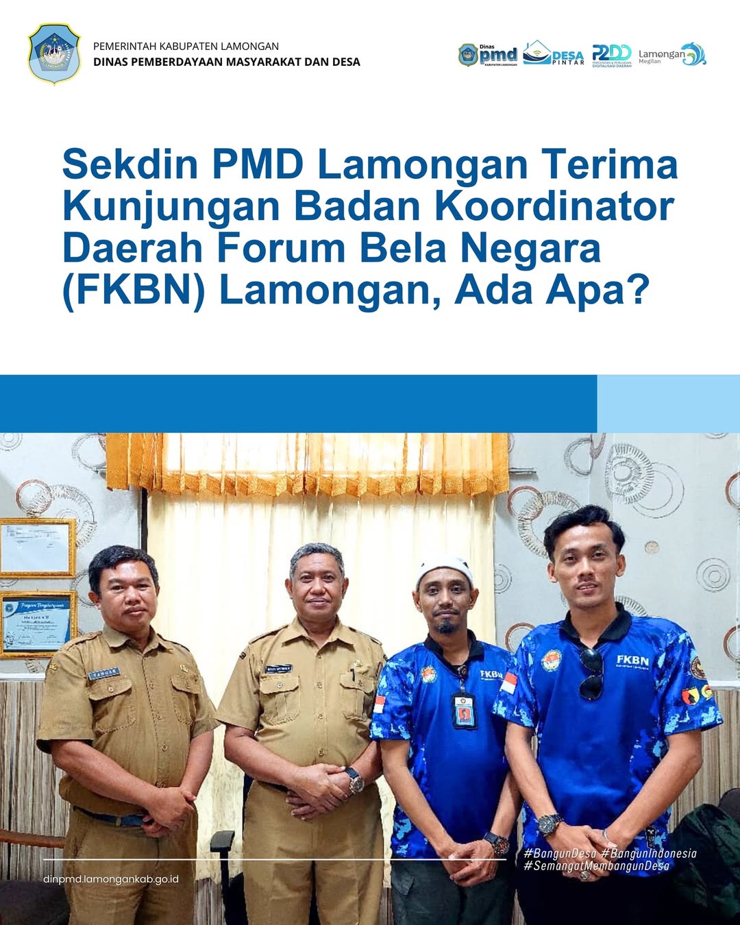 Foto: SEKDIN PMD LAMONGAN TERIMA KUNJUNGAN BADAN KOORDINATOR DAERAH FORUM BELA NEGARA (FKBN) LAMONGAN, ADA APA?