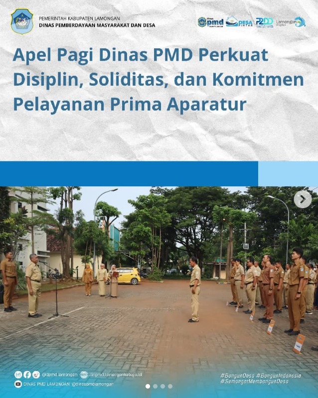 Foto: APEL PAGI DINAS PMD PERKUAT DISIPLIN, SOLIDITAS, DAN KOMITMEN PELAYANAN PRIMA APARATUR