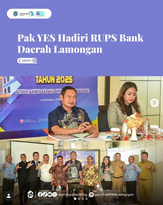 Foto: PAK YES HADIRI RUPS BANK DAERAH LAMONGAN