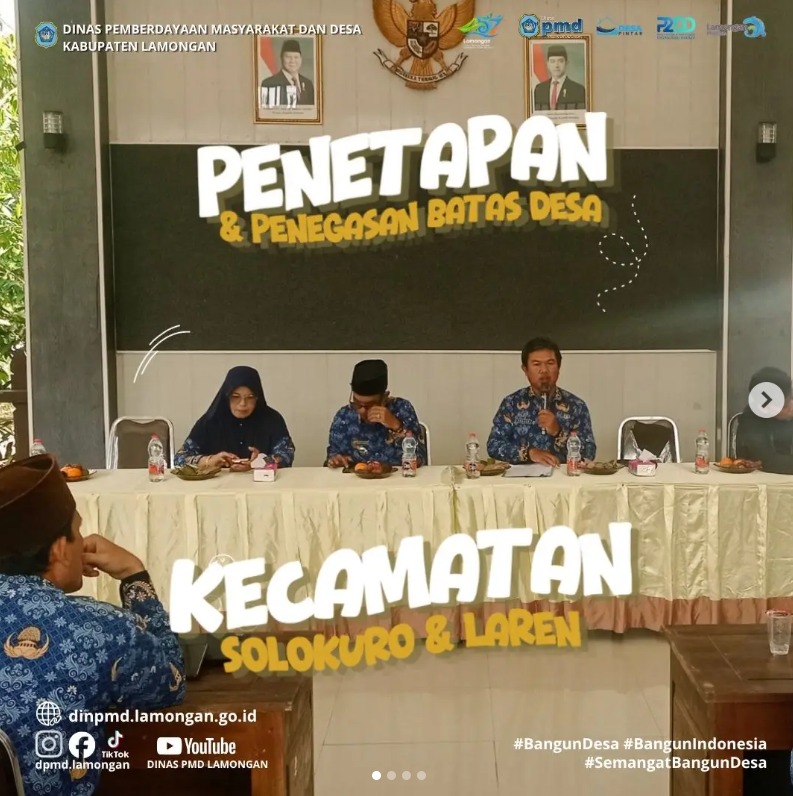 Foto: SOSIALISASI DAN FASILITASI PENETAPAN DAN PENEGASAN BATAS DESA DI KABUPATEN LAMONGAN