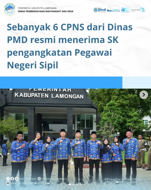 Foto: SEBANYAK 6 CPNS DARI DINAS PMD RESMI MENERIMA SK PENGANGKATAN PEGAWAI NEGERI SIPIL