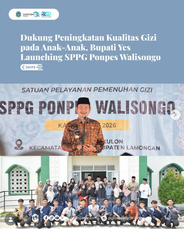 Foto: DUKUNG PENINGKATAN KUALITAS GIZI ANAK, BUPATI YES LAUNCHING SPPG PONPES WALISONGO