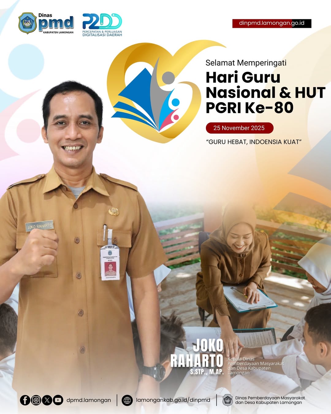 Foto: SELAMAT HARI GURU NASIONAL DAN HUT PGRI KE 80