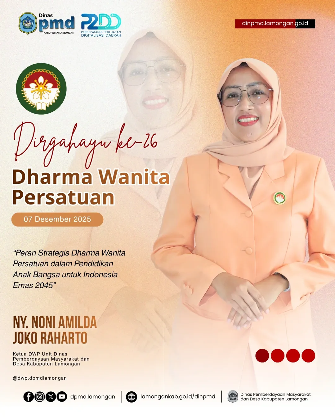 Foto: DIRGAHAYU KE 26 DHARMA WANITA PERSATUAN