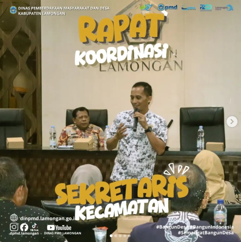 Foto: RAPAT KOORDINASI PENGISIAN ANGGOTA BADAN PERMUSYAWARATAN DESA KABUPATEN LAMONGAN