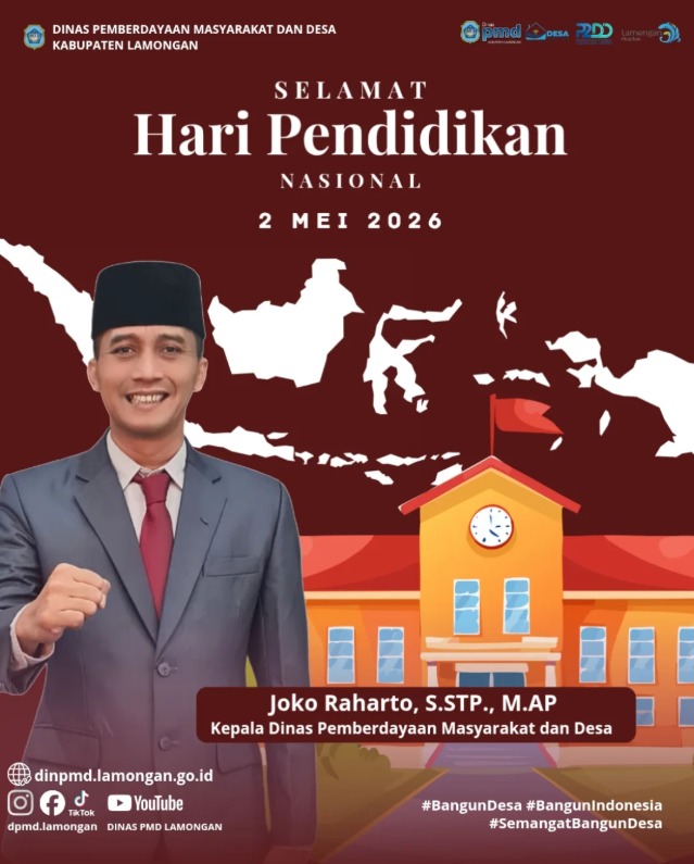 Foto: SELAMAT HARI PENDIDIKAN NASIONAL 2026, DINAS PMD LAMONGAN DORONG SEMANGAT BELAJAR