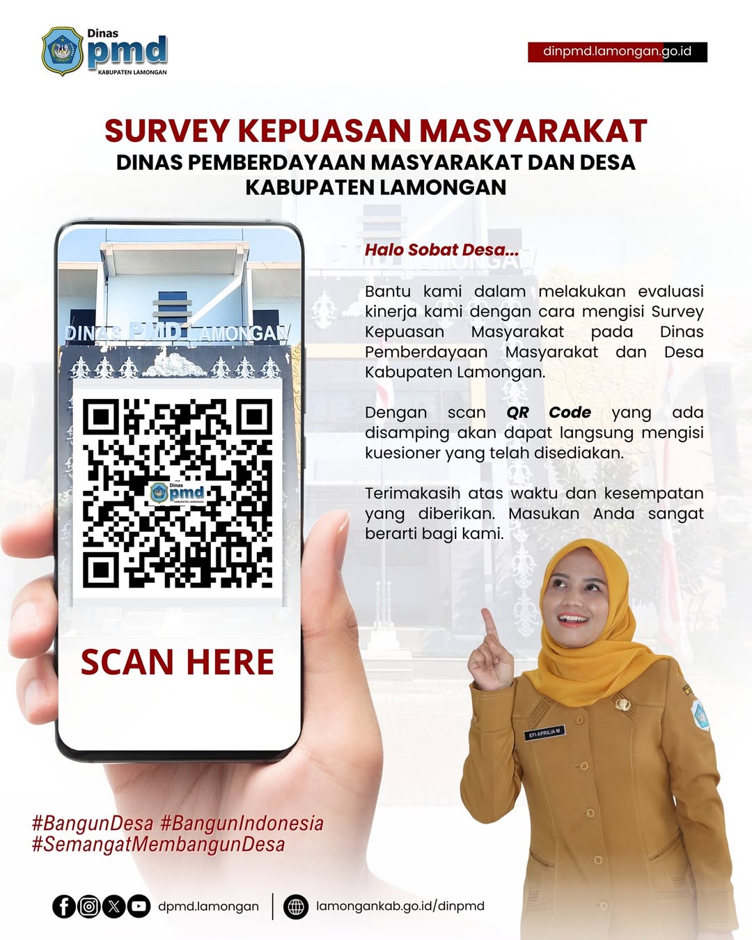 Dinas Pemberdayaan Masyarakat dan Desa Kabupaten Lamongan saat ini melaksanakan Survei Kepuasan M...